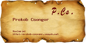 Prokob Csongor névjegykártya