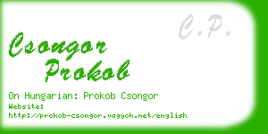 csongor prokob business card